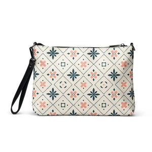 Crossbody Bag Luxe Faux Leather Floral Geometric Pattern Dipaliz - Cross Body Bags