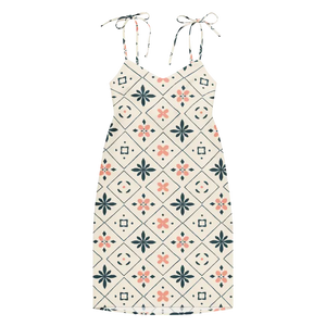 Garden Whirl Midi Dress Built-in Bra Dreamy Romance - Dipaliz - Dresses