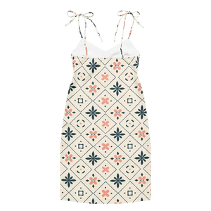 Garden Whirl Midi Dress Built-in Bra Dreamy Romance - Dipaliz - Dresses