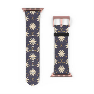 Chic Floral Geometric Watch Band - Faux Leather - Dipaliz - Bands