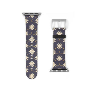 Watch Band - Faux Leather Floral Geometric Pattern - Dipaliz - Bands