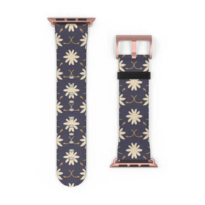 Watch Band - Faux Leather Floral Geometric Pattern - Dipaliz - Bands