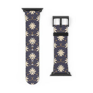 Watch Band - Faux Leather Floral Geometric Pattern - Dipaliz - Bands