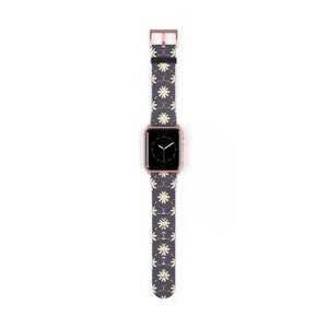 Watch Band - Faux Leather Floral Geometric Pattern - Dipaliz - 42 - 45 Mm / Rose Gold Matte - Bands