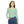 Floral Geometric V‑neck Long Sleeve, Pastel Green Patterned Women’s Top - T-shirts