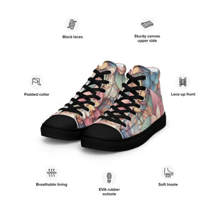 Bold Floral Graphic High Tops Canvas Sneakers - Dipaliz
