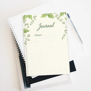 Personalized Floral Greenery Journal - Matte Laminated Cover - Dipaliz - Notebooks & Notepads