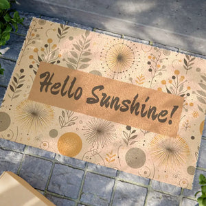 Sunshine Floral Doormat - Grade-a Tufted Coir Bohemian Style - Dipaliz - 24’’ x 16’’ - Door Mats