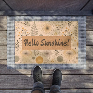 Sunshine Floral Doormat - Grade-a Tufted Coir Bohemian Style - Dipaliz - 24’’ x 16’’ - Door Mats