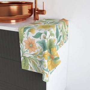 Vibrant Hand Towel - Boho Floral Kitchen Decor - Dipaliz - White Base / 28’’ × 16’’ - Towels