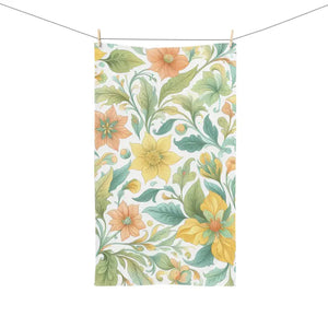 Vibrant Hand Towel - Boho Floral Kitchen Decor - Dipaliz - White Base / 28’’ × 16’’ - Towels