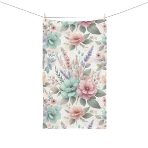 Vibrant Floral Hand Towel - Soft Lightweight Decor - Dipaliz - White Base / 28’’ × 16’’ - Towels