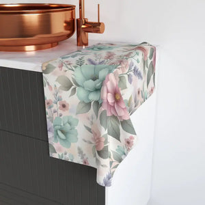 Vibrant Floral Hand Towel - Soft Lightweight Decor - Dipaliz - White Base / 28’’ × 16’’ - Towels