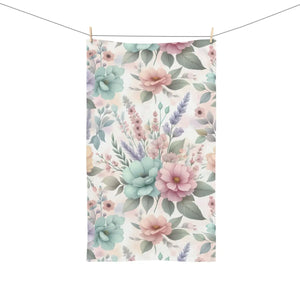Vibrant Floral Hand Towel – Soft Cotton Decor - Dipaliz - Towels