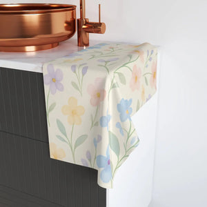 Floral Hand Towel – Pastel Kitchen Charm - Dipaliz - Towels