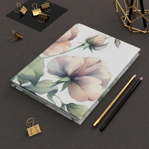 Elegant Floral Hardcover Journal - Matte Laminated Cover - Dipaliz - Journals