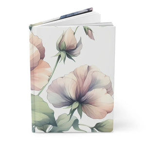 Elegant Floral Hardcover Journal - Matte Laminated Cover - Dipaliz - Journals