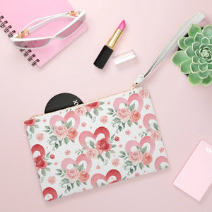 Floral Heart Clutch - Saffiano Faux Leather - Dipaliz - Bags