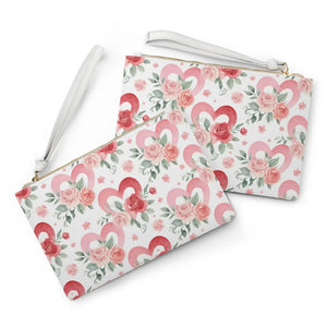 Floral Heart Clutch - Saffiano Faux Leather - Dipaliz - Bags