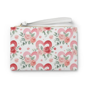 Floral Heart Clutch - Saffiano Faux Leather - Dipaliz - Bags