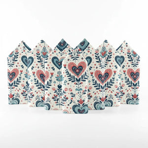 Floral Heart Napkins – Boho Table Decor Polyester - Dipaliz - Cloth