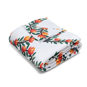Cozy Arctic Fleece Blanket with Vibrant Floral Heart - Dipaliz - Blankets