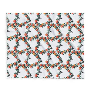 Cozy Arctic Fleece Blanket with Vibrant Floral Heart - Dipaliz - Blankets