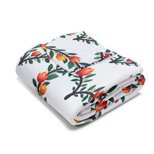 Cozy Arctic Fleece Blanket with Vibrant Floral Heart - Dipaliz - Blankets