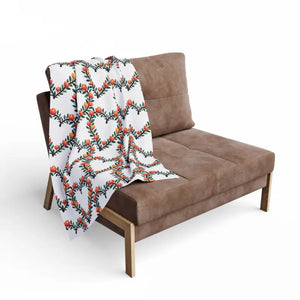 Cozy Arctic Fleece Blanket with Vibrant Floral Heart - Dipaliz - 30’’ × 40’’ - Blankets