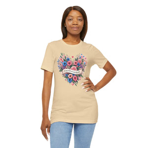 Floral Heart Tee - Summer Style Cotton Top - Dipaliz - T-shirts