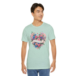 Floral Heart Tee - Summer Style Cotton Top - Dipaliz - T-shirts