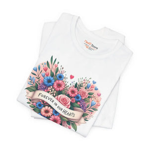 Floral Heart Tee - Summer Style Cotton Top - Dipaliz - T-shirts