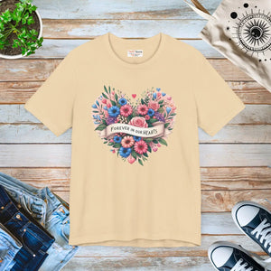 Floral Heart Tee - Summer Style Cotton Top - Dipaliz - T-shirts