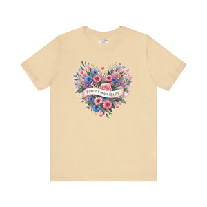 Floral Heart Tee - Summer Style Cotton Top - Dipaliz - T-shirts