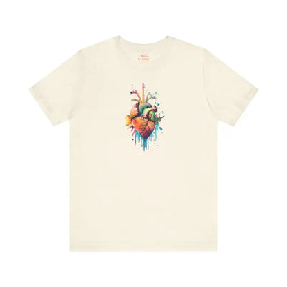 Floral Heart Unisex Short Sleeve Tee: Nature’s Elegance! - T-shirt