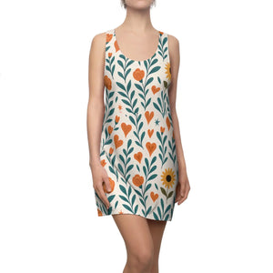 Floral Hearts Racerback Dress – Summer Style - Dipaliz - Dresses