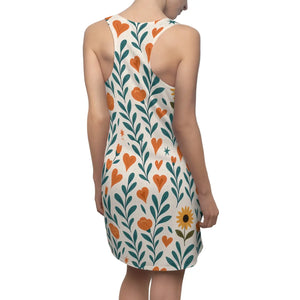 Floral Hearts Racerback Dress – Summer Style - Dipaliz - Dresses