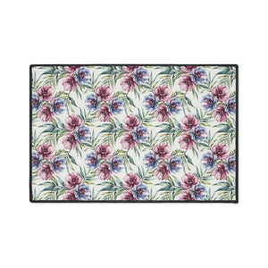 Floral Heavy Duty Floor Mat - Vibrant Protection - Dipaliz - 18’’ × 27’’ - Rugs