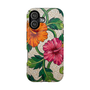 Floral Hibiscus Magnetic Impact-resistant Phone Case - Mobile Cases