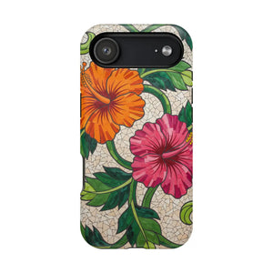 Floral Hibiscus Magnetic Impact-resistant Phone Case - Mobile Cases