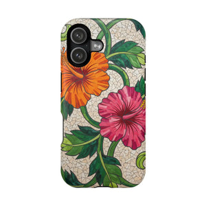 Floral Hibiscus Magnetic Impact-resistant Phone Case - Mobile Cases