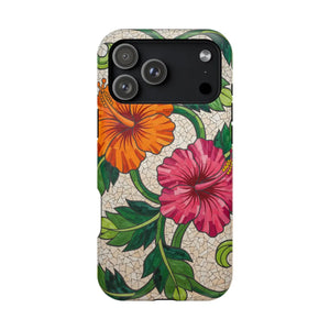 Floral Hibiscus Magnetic Impact-resistant Phone Case - Mobile Cases