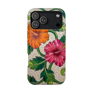 Floral Hibiscus Magnetic Impact-resistant Phone Case - Mobile Cases