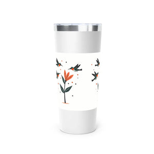 Vibrant Floral Hummingbird Tumbler - 22oz Insulated Travel - Dipaliz - Tumblers