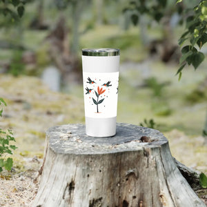 Vibrant Floral Hummingbird Tumbler - 22oz Insulated Travel - Dipaliz - Tumblers
