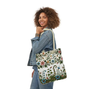 Pastel Floral Canvas Tote Bag - Trendy Everyday Style - Dipaliz - Bags