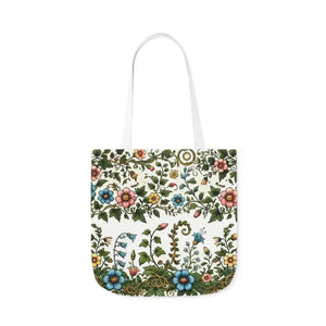 Pastel Floral Canvas Tote Bag - Trendy Everyday Style - Dipaliz - 18’’ × / White - Bags