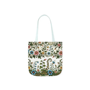 Pastel Floral Canvas Tote Bag - Trendy Everyday Style - Dipaliz - 13’’ × / Light Blue - Bags