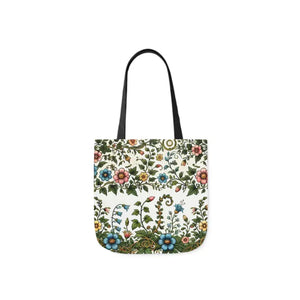 Pastel Floral Canvas Tote Bag - Trendy Everyday Style - Dipaliz - 13’’ × / Black - Bags