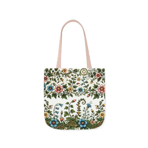 Pastel Floral Canvas Tote Bag - Trendy Everyday Style - Dipaliz - 16’’ × / Light Pink - Bags